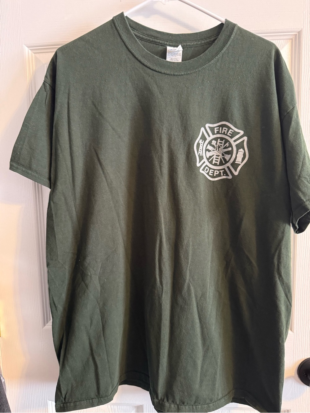Gildan Dark Green Kids Fire Dept. Logo Tee